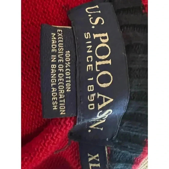 US POLO ASSN red sweater vest mens size xl - Picture 5 of 5